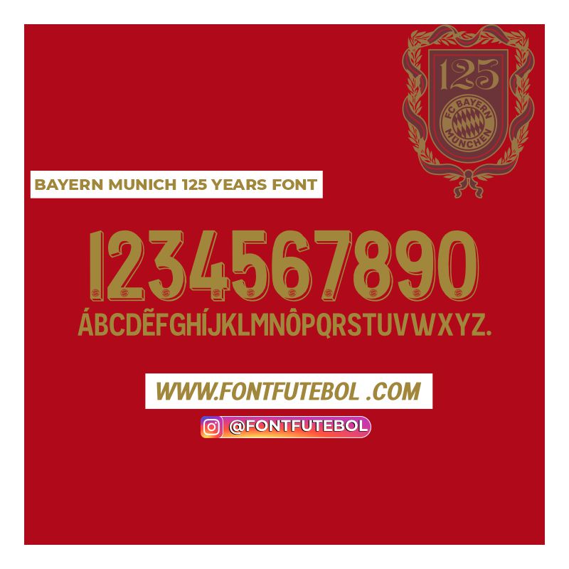 BAYERN MUNICH 125 YEARS FONT