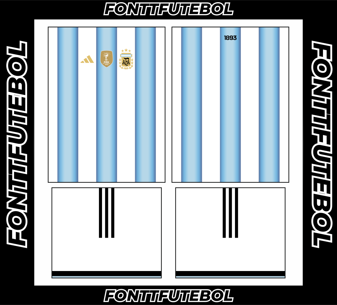 Arte Vetorial Camisa Argentina 2026