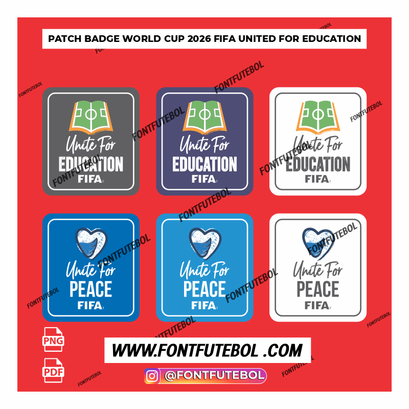 PATCH BADGE WORLD CUP 2026 FIFA UNITED FOR EDUCATION