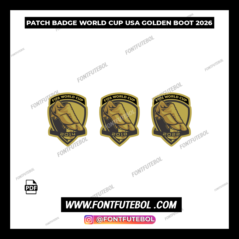 PATCH BADGE WORLD CUP USA GOLDEN BOOT 2026