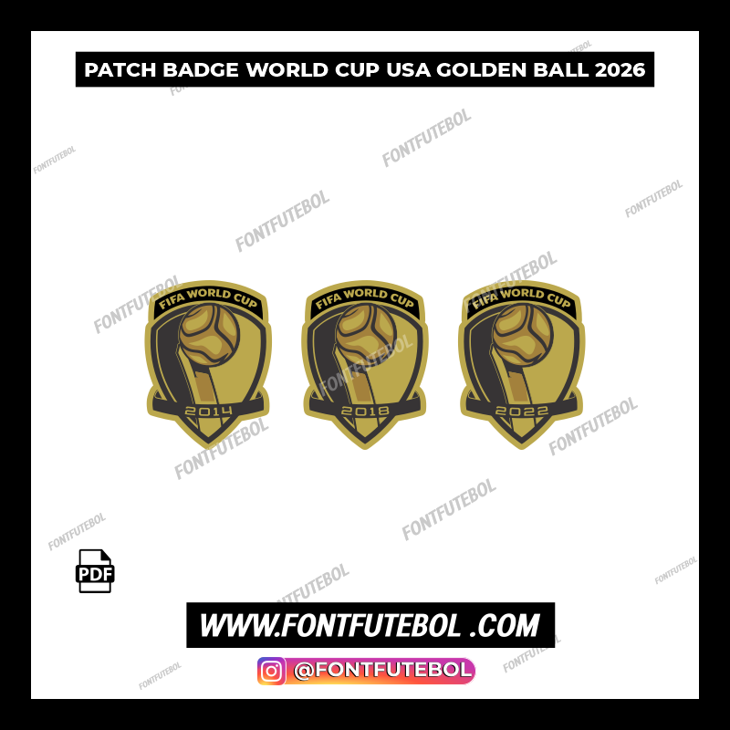 PATCH BADGE GOLDEN BALL CUP USA GOLDEN BALL 2026