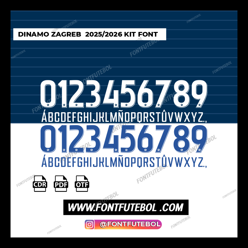DINAMO ZAGREB 2025/2026 FONT KIT