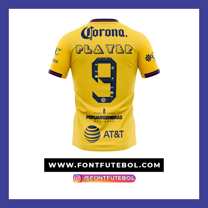 CLUB AMERICA PAC-MAN 2025-2026 FONT