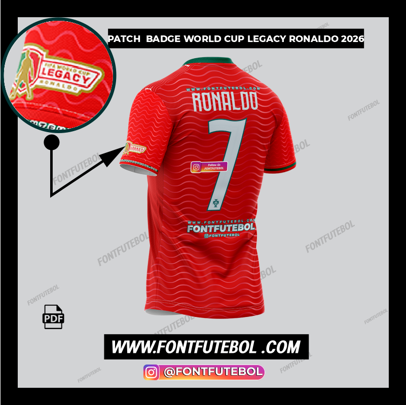 PATCH BADGE WORLD CUP USA LEGACY RONALDO 2026