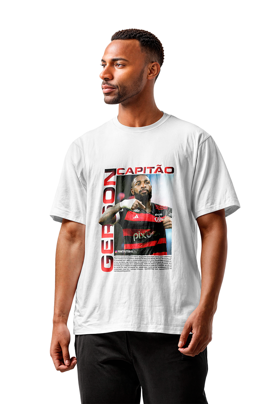 ARTE GERSON FLAMENGO – HALFTONE PARA CAMISA BRANCA DTF