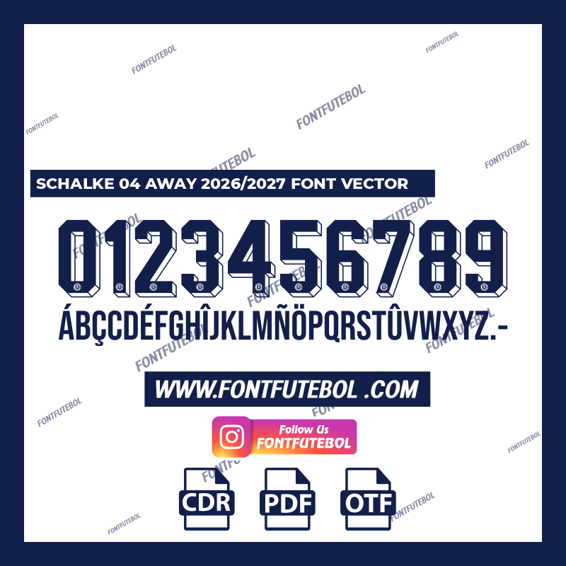 SCHALKE 04 AWAY 2026/2027 FONT VECTOR