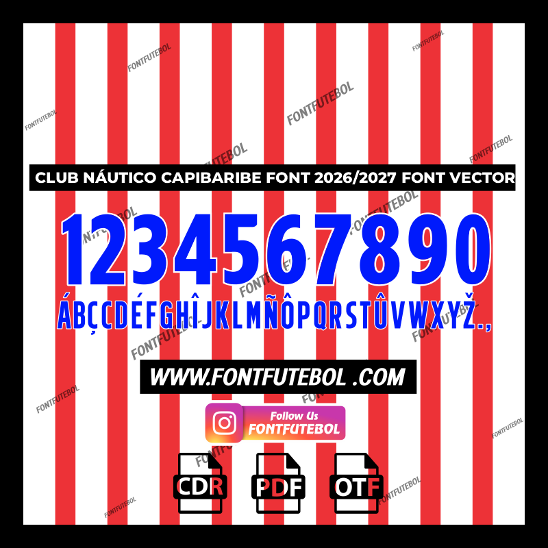 CLUB NAUTICO CAPIBARIBE 2026/2027 VECTOR FONT