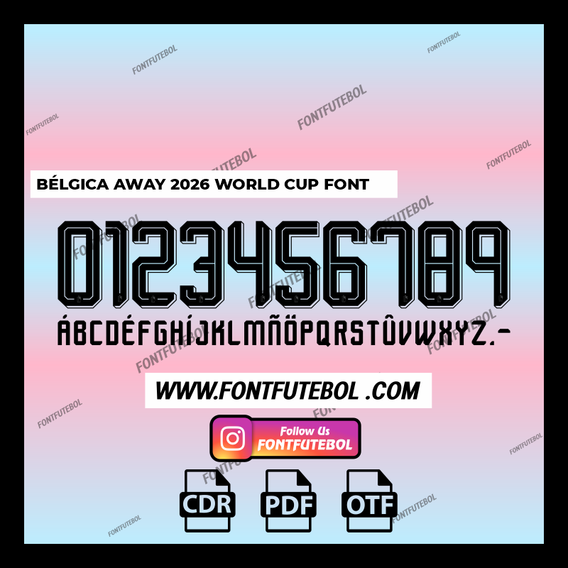 BÉLGICA AWAY 2026 WORLD CUP FONT