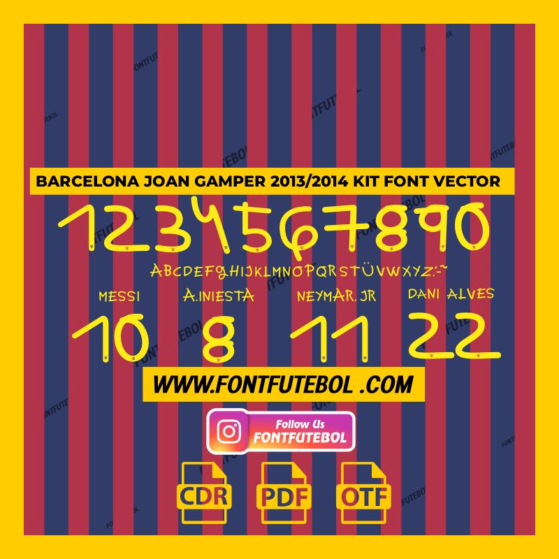 BARCELONA JOAN GAMPER 2013/2014 KIT FONT VECTOR