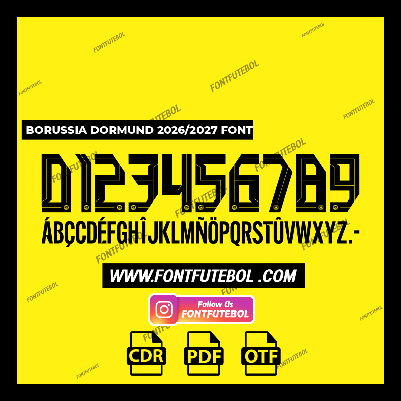 BORUSSIA DORTMUND 2026 - 2027 FONT