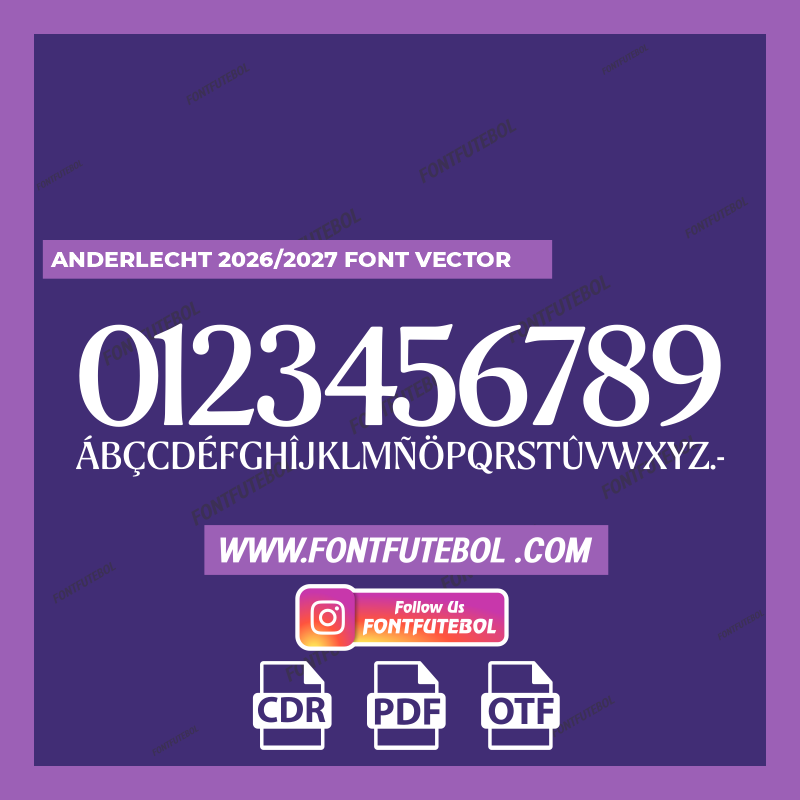 ANDERLECHT 2026/2027 FONT VECTOR