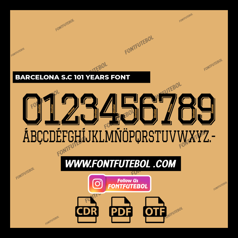 BARCELONA SPORTING CLUB 101 YEARS FONT