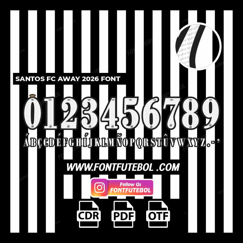 SANTOS FC AWAY 2026 FONT