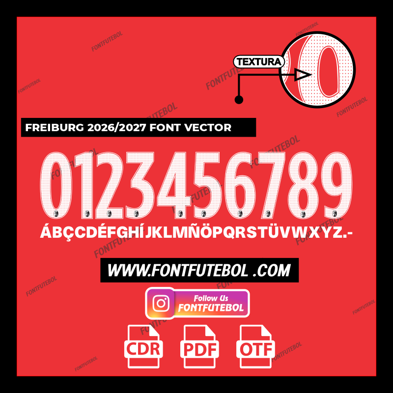 FREIBURG 2026/2027 FONT VECTOR