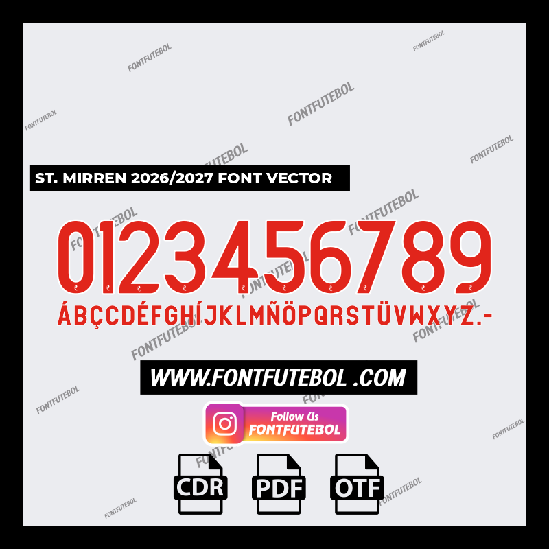ST MIRREN 2026/2027 FONT VECTOR