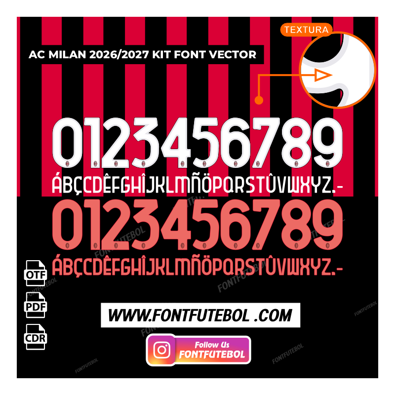 AC MILAN 2026/2027 KIT FONT VECTOR