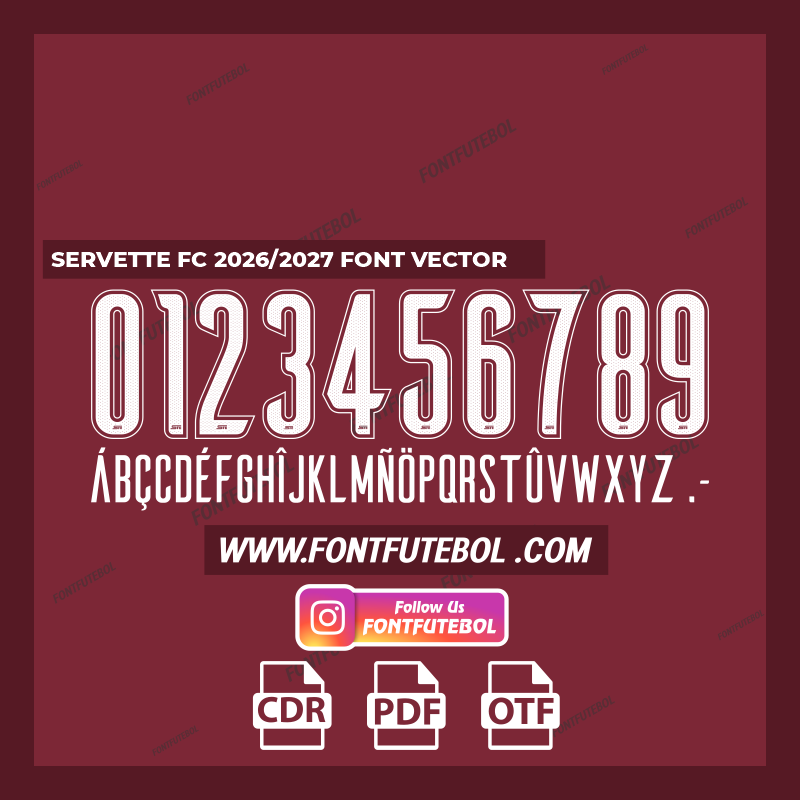 SERVETTE FC 2026/2027 FONT VECTOR