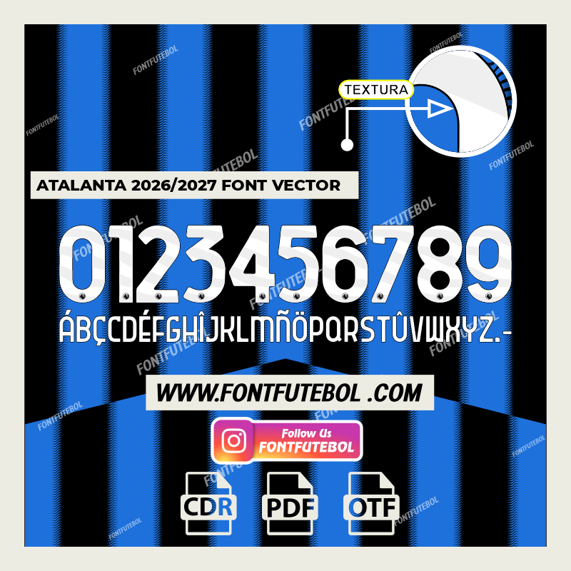 ATALANTA 2026/2027 FONT VECTOR