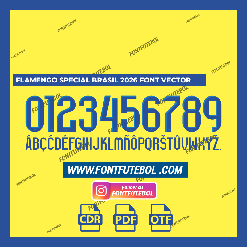 FLAMENGO SPECIAL BRASIL 2026 FONT VECTOR