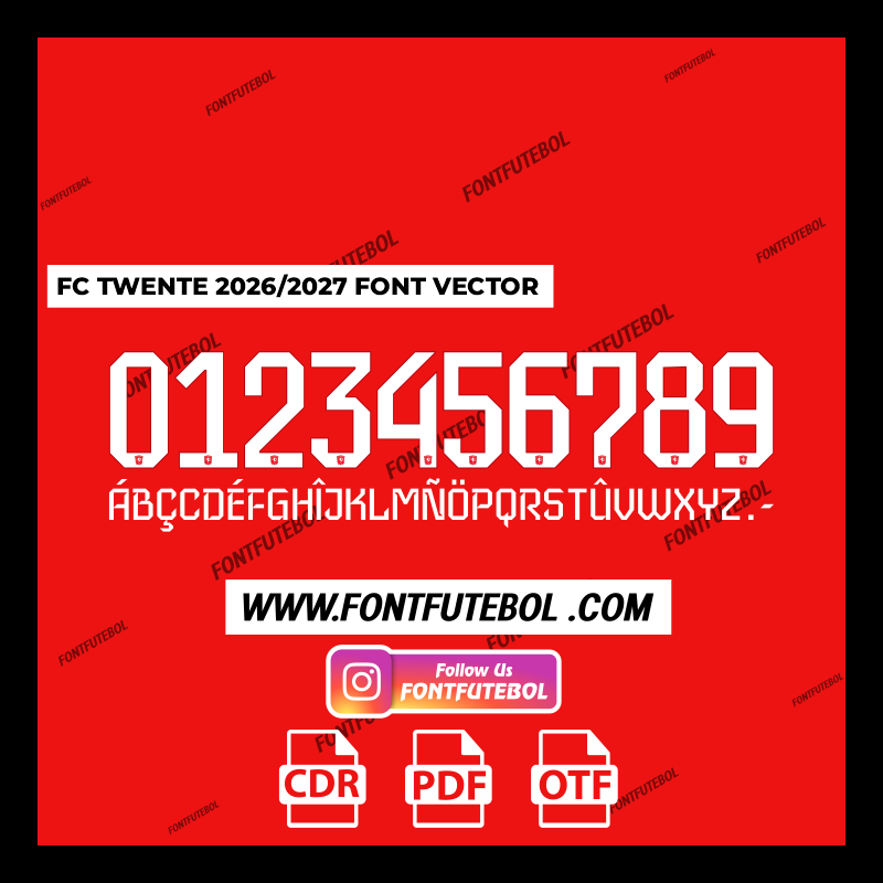 FC TWENTE 2026/2027 FONT VECTOR