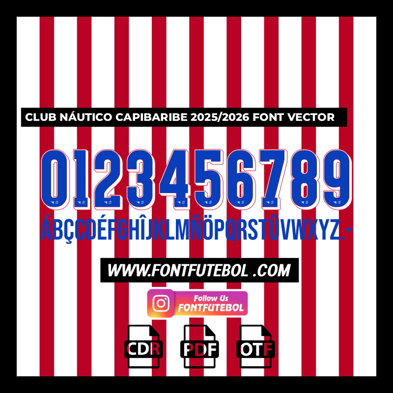 CLUBE NAUTICO CAPIBARIBE 2025/2026 VECTOR FONT
