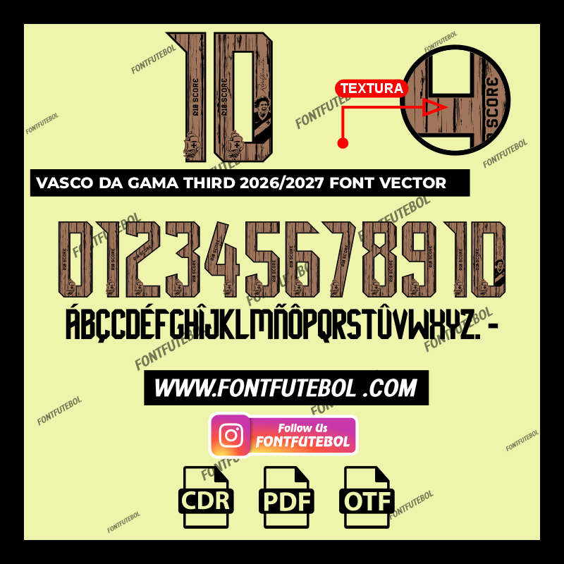 VASCO DA GAMA THIRD 2026/2027 FONT VECTOR