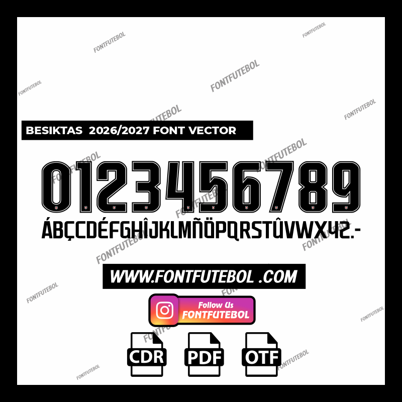 BESIKTAS 2026/2027 FONT VECTOR