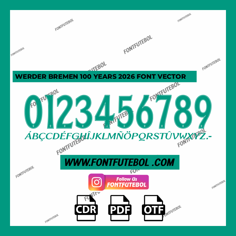 WERDER BREMEN 100 YEARS FON VECTOR