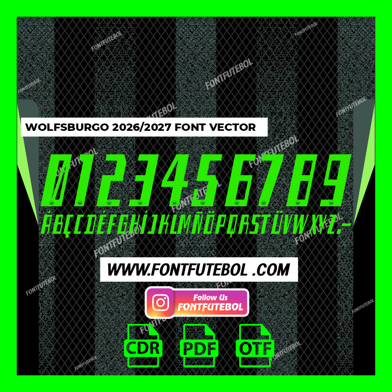 WOLFSBURGO 2026/2027 FONT VECTOR