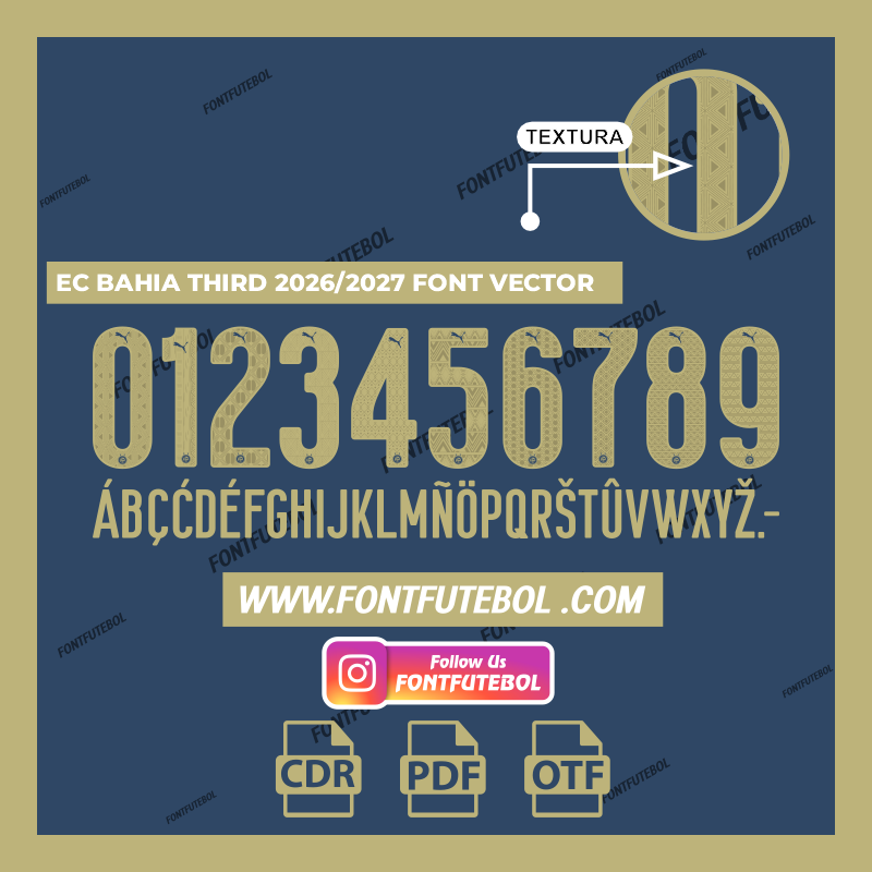 EC BAHIA THIRD 2026/2027 FONT VECTOR
