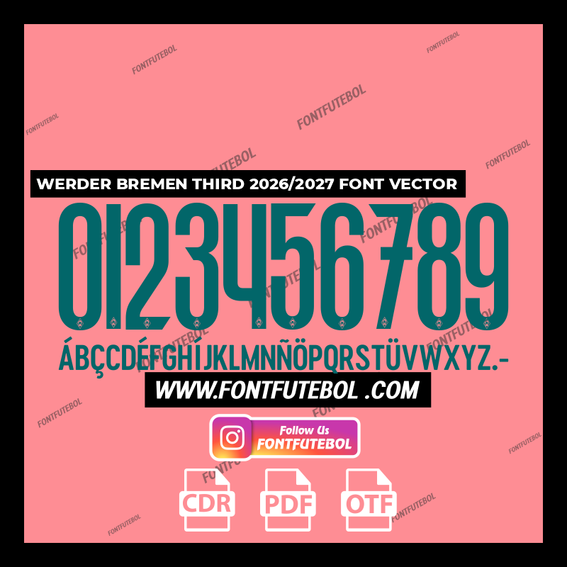 WERDER BREMEM THIRD 2026/2027 FONT VECTOR