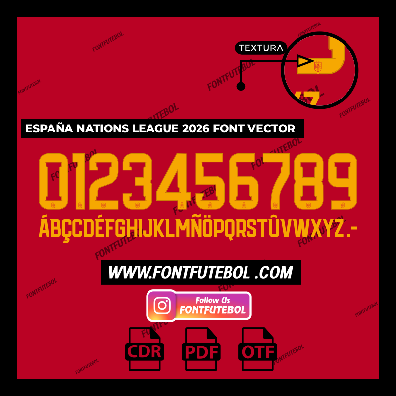 ESPAÑA NATIONS LEAGUE 2026 FONT VECTOR