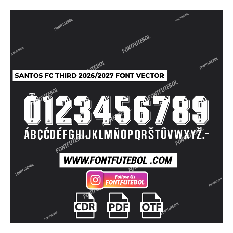 SANTOS FC THIRD 2026/2027 FONT VECTOR