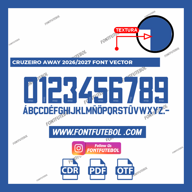 CRUZEIRO AWAY 2026/2027 FONT VECTOR