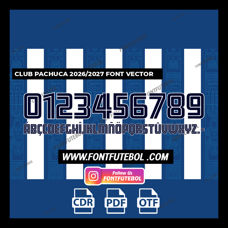 CLUB PACHUCA 2026/2027 FONT VECTOR