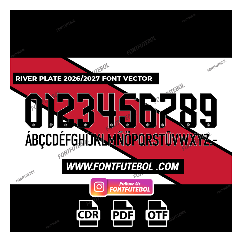 RIVER PLATE 2026/2027 FONT VECTOR