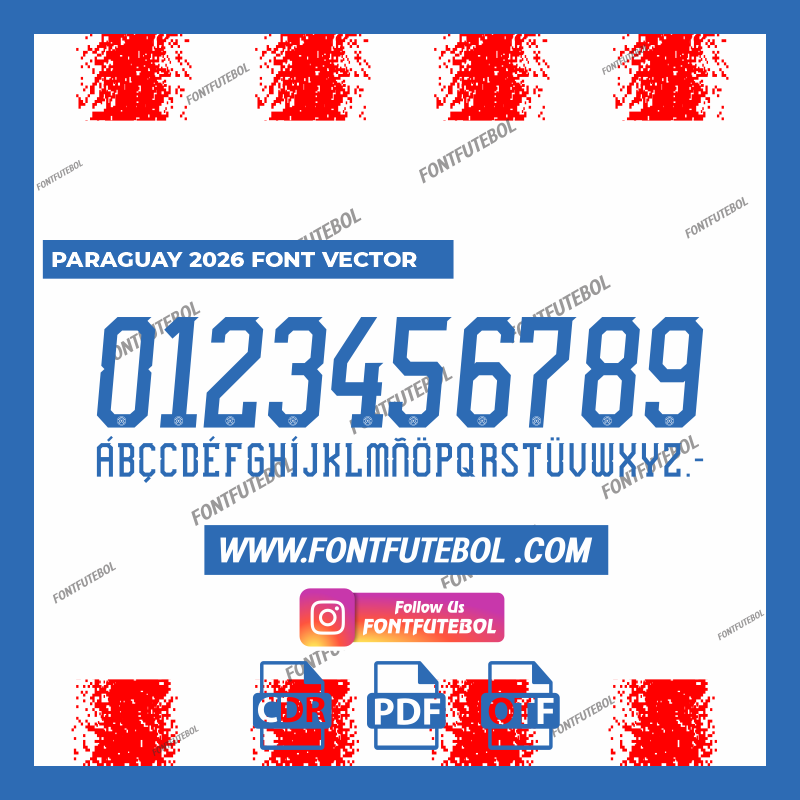 PARAGUAY 2026 FONT VECTOR