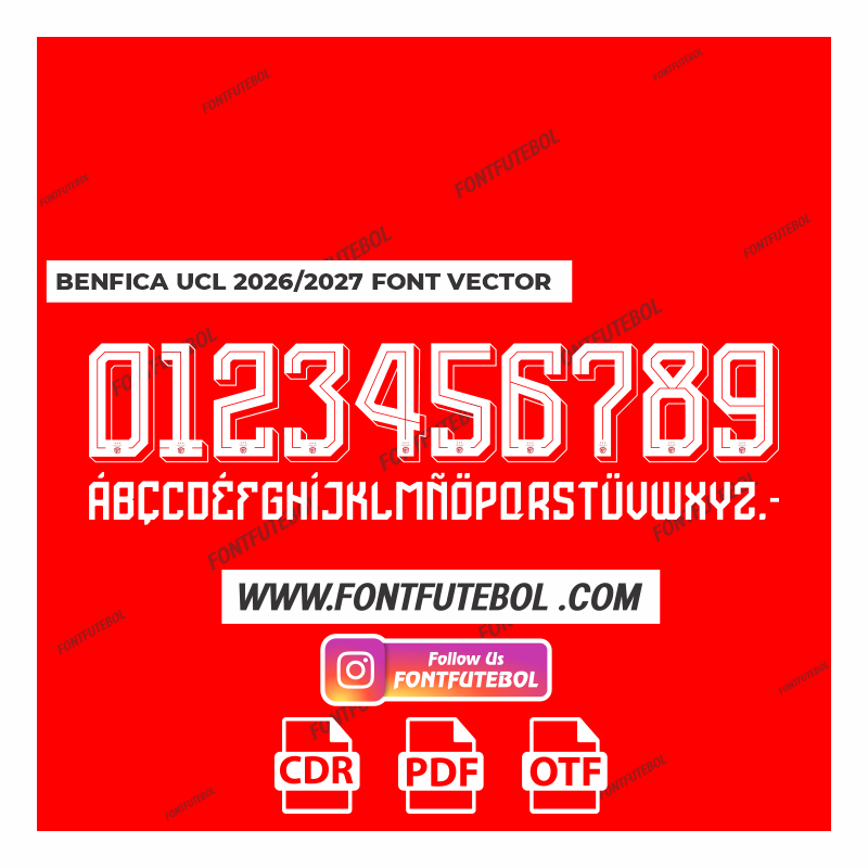 BENFICA UCL 2026/2027 FONT VECTOR