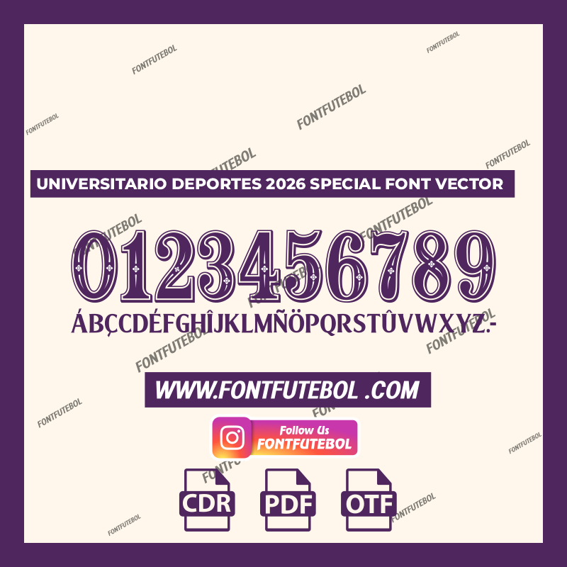 UNIVERSITARIO DEPORTES SPECIAL 2026 FONT VECTOR