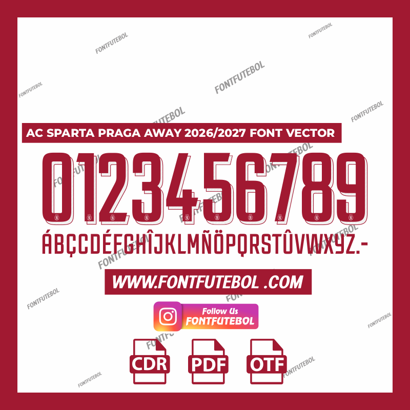 AC SPARTA PRAGA AWAY 2026/2027 FONT VECTOR