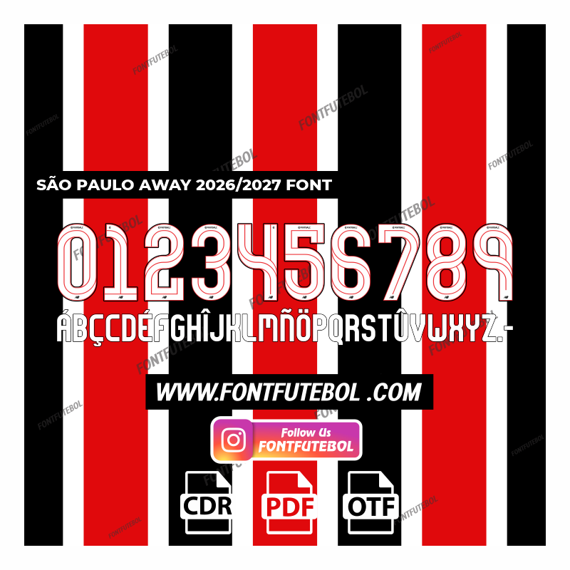 SÃO PAULO AWAY 2026 FONT VECTOR