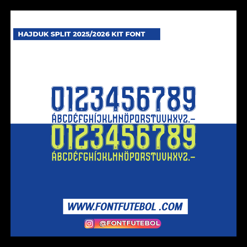 HAJDUK SPLIT 2025/2026 FONT KIT