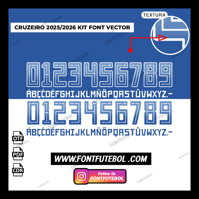 CRUZEIRO 2025/2026 KIT FONT VECTOR