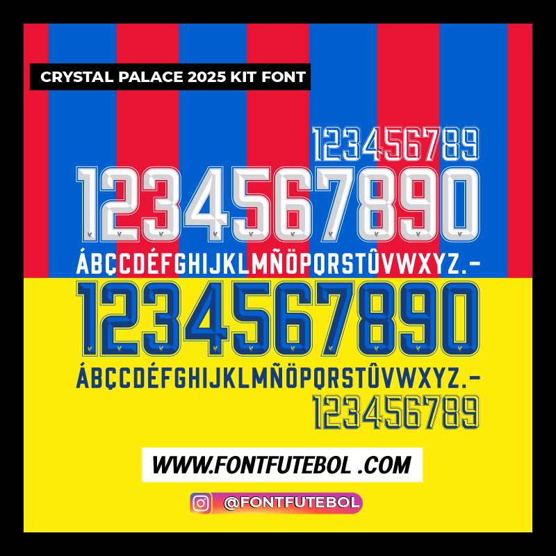CRYSTAL PALACE 2025 KIT FONT