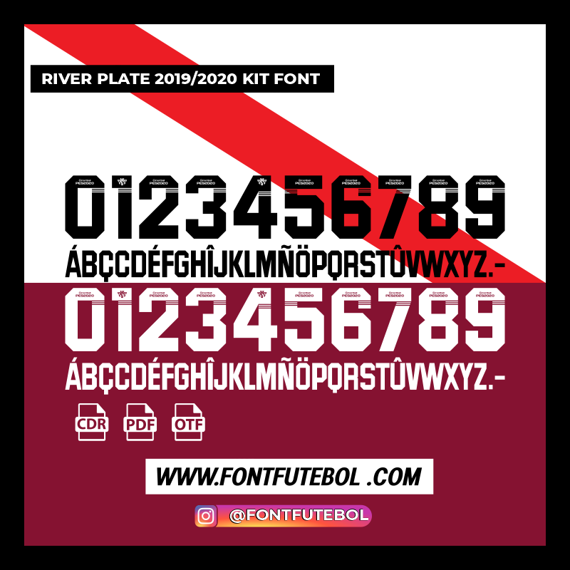 RIVER PLATE 2019/2020 KIT FONT