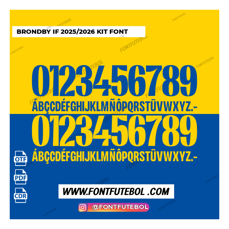 BRONDBY IF 2025/2026 KIT FONT