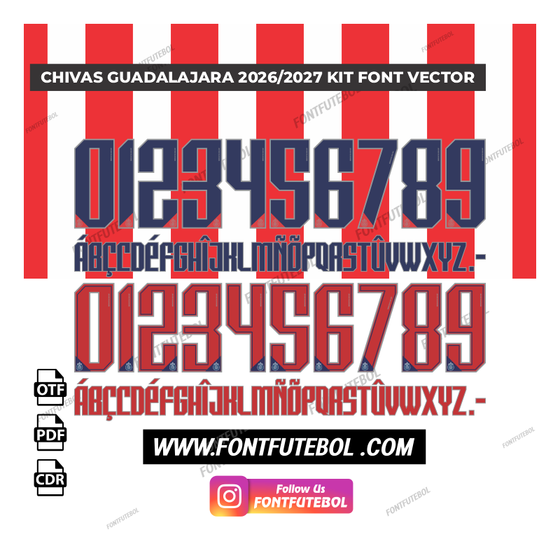 CHIVAS GUADALAJARA 2026/2027 FONT VECTOR