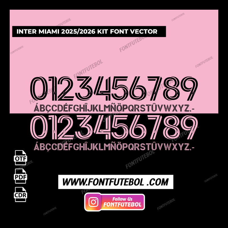 INTER MIAMI 2025/2026 KIT FONT VECTOR