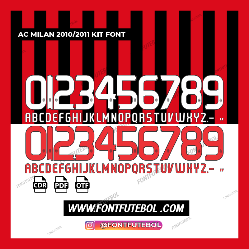 AC MILAN 2010/2011 KIT FONT