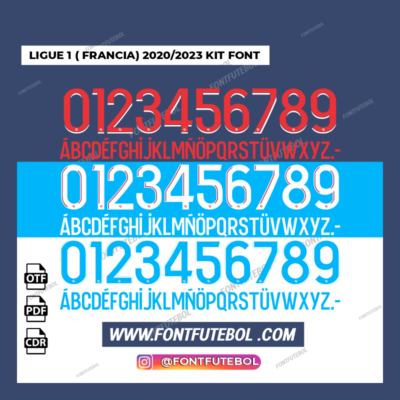 LIGUE 1 2020/2023 KIT FONT